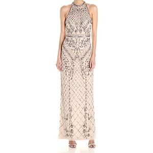 Adrianna Papell halter beaded gown